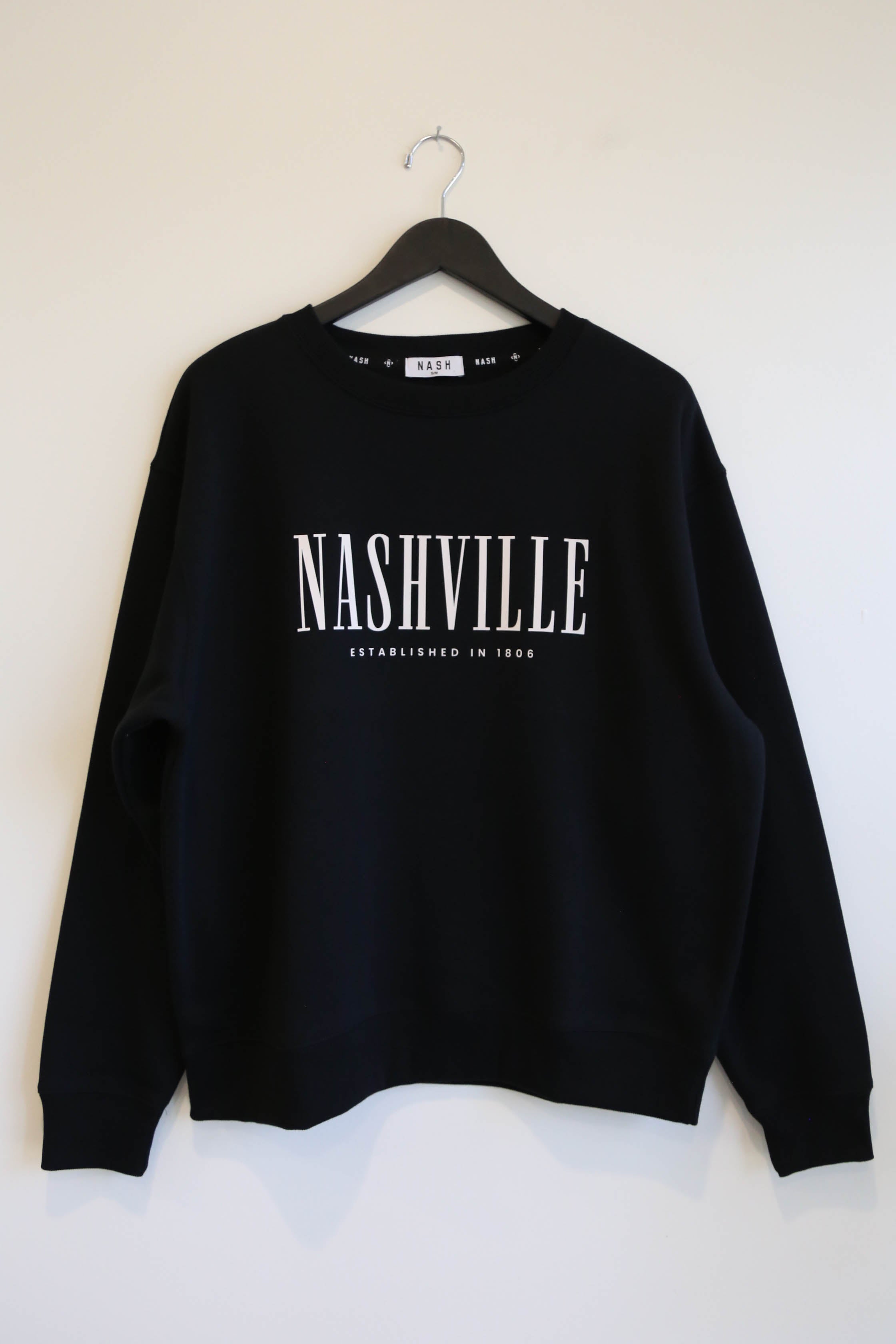 Nashville EST. Crewneck [Black]