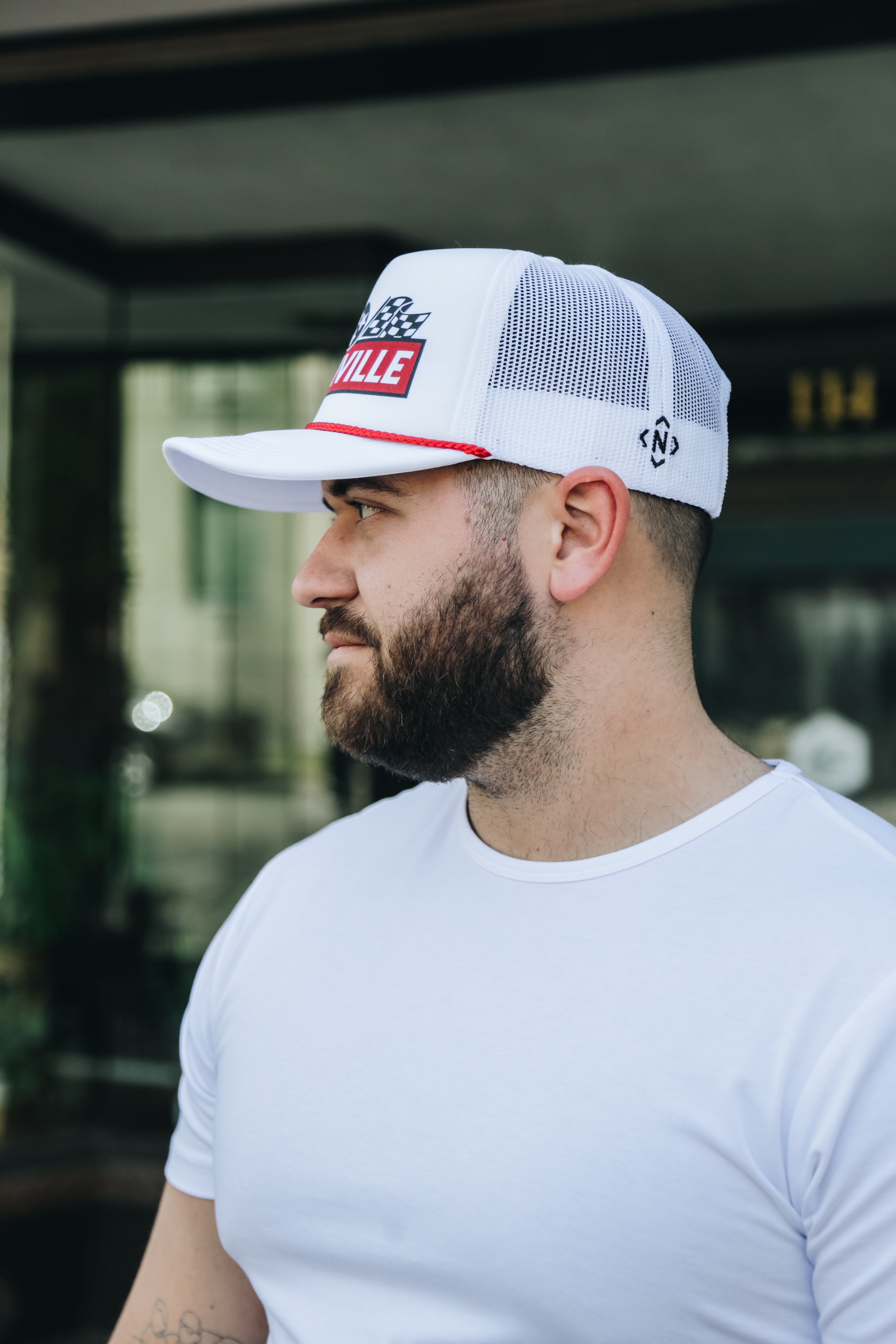 Nashville Racing Trucker [White/Red]