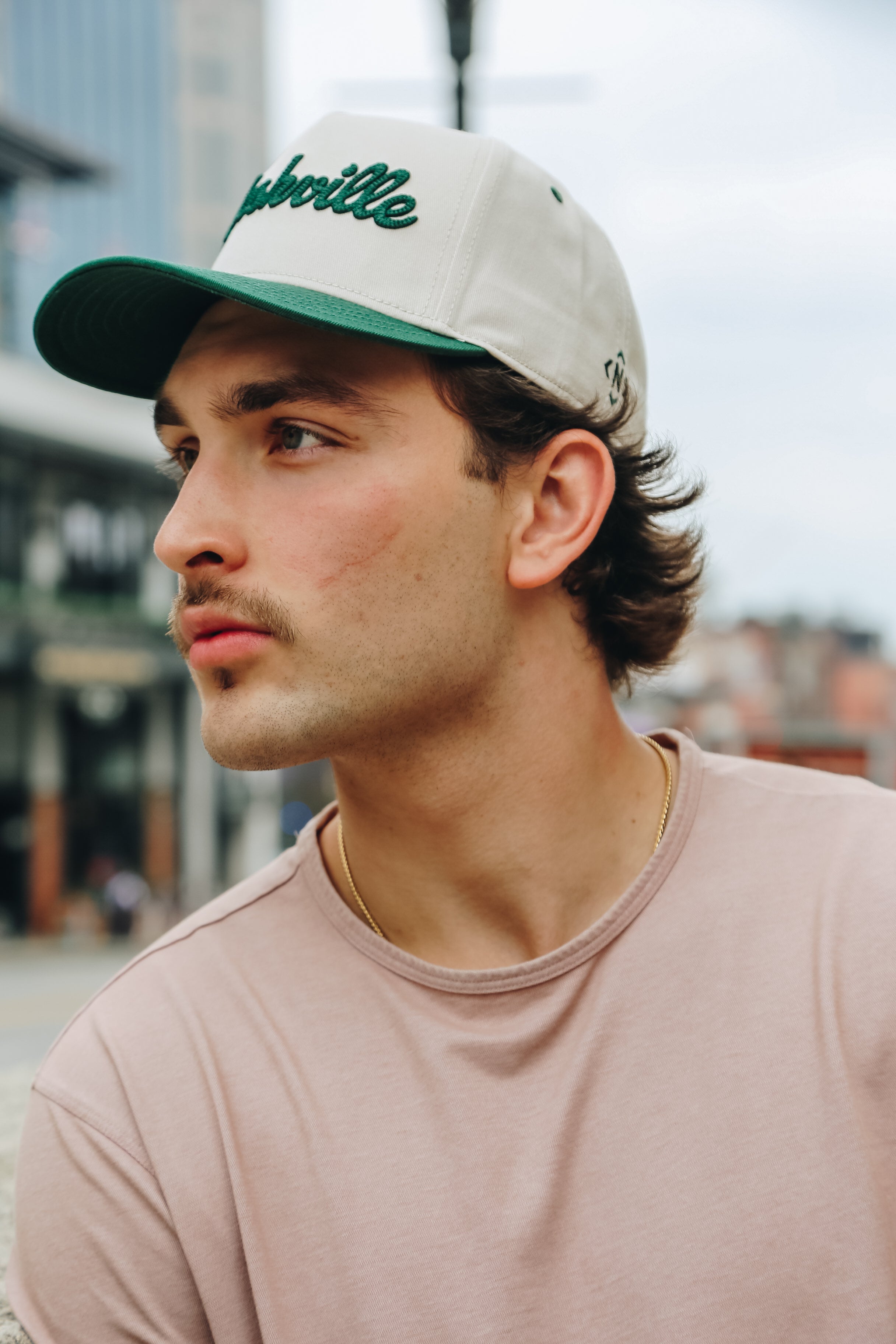 Nashville Chain Stitch Snapback [Green/Natural]