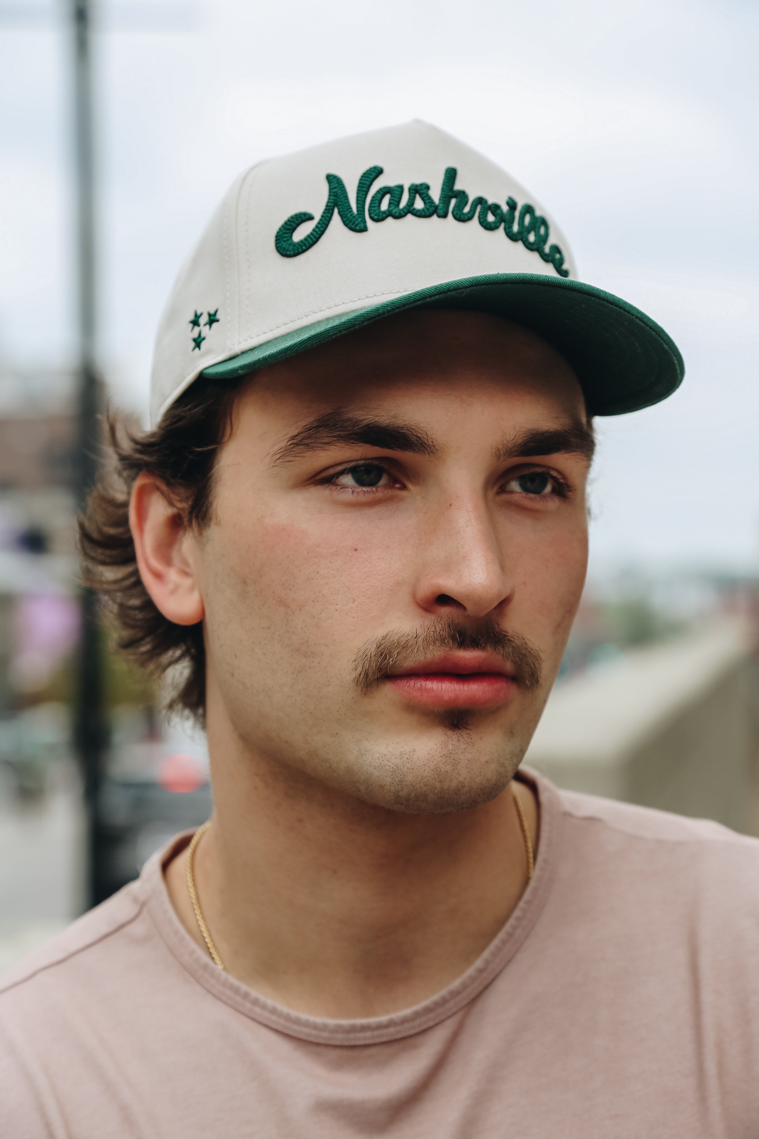 Nashville Chain Stitch Snapback [Green/Natural]