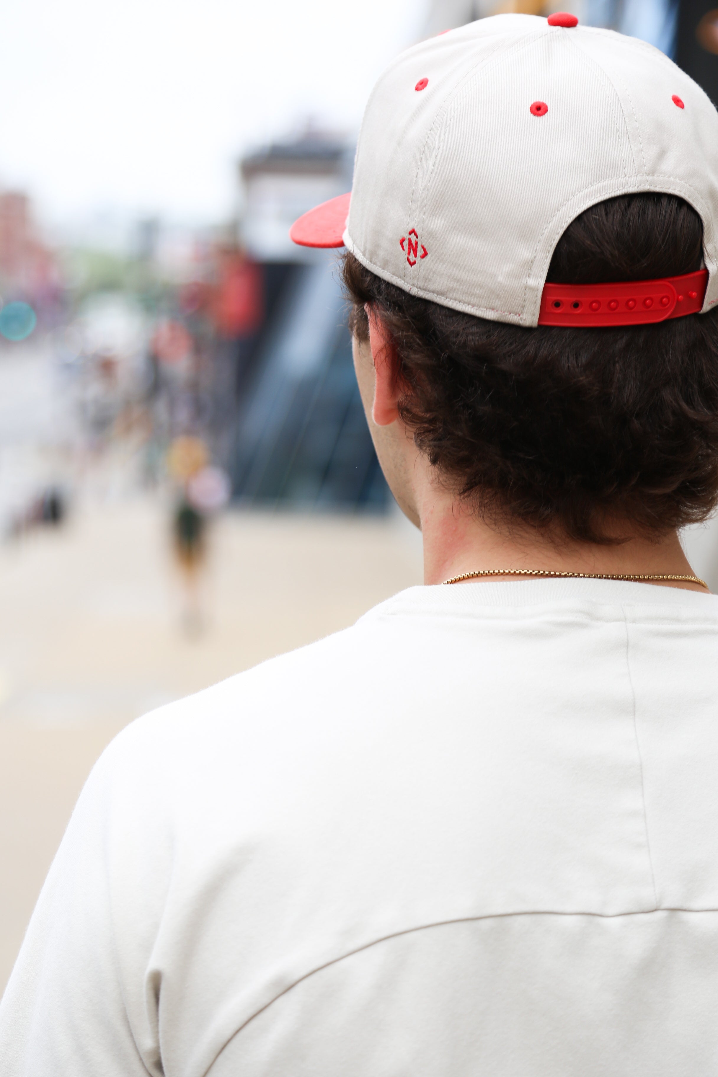 Nashville Two-Tone Collegiate Snapback [Red/Cream]