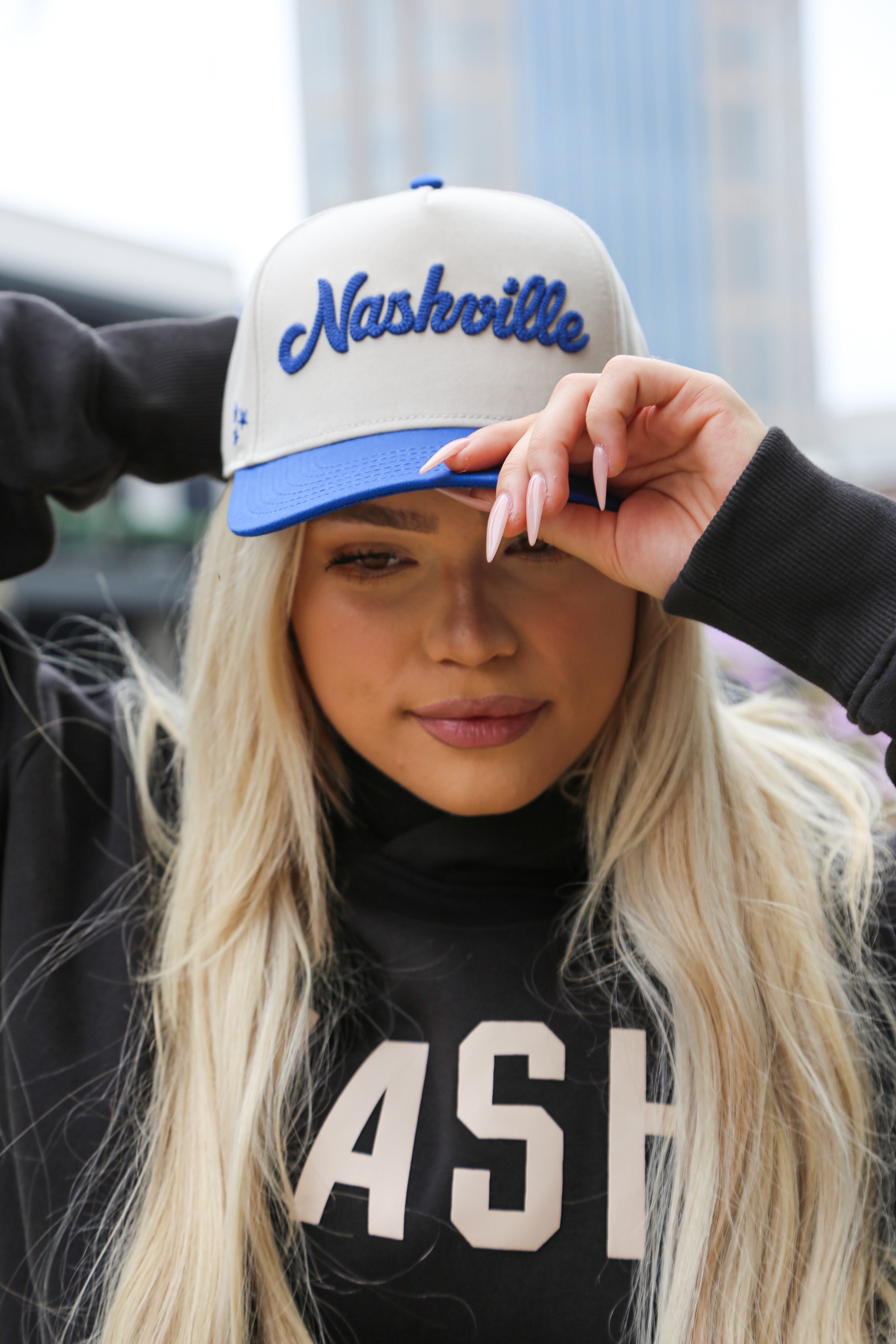 Nashville Chain Stitch Snapback [Royal/Natural]