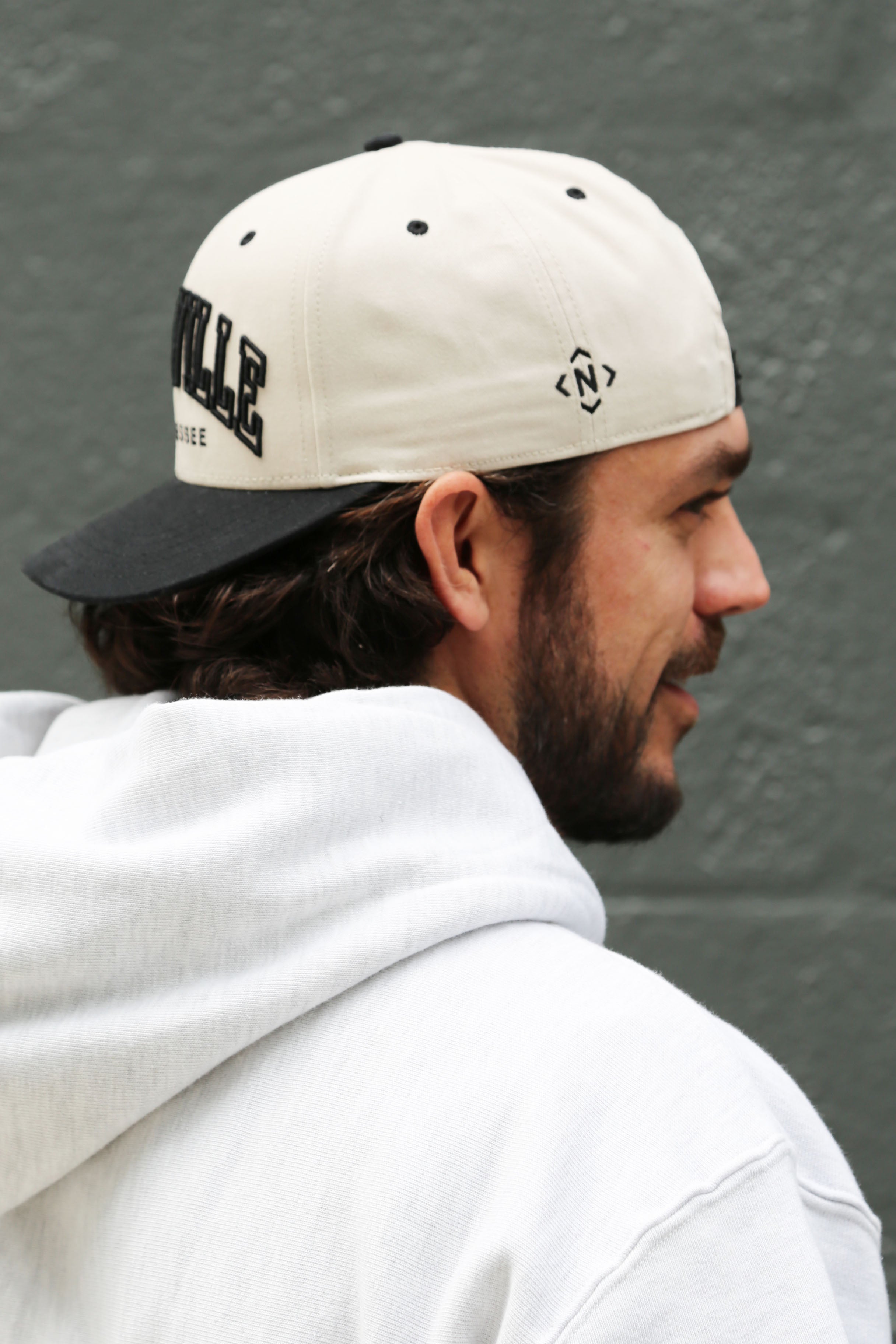 Nashville Two-Tone Collegiate Snapback [Cream/Black]