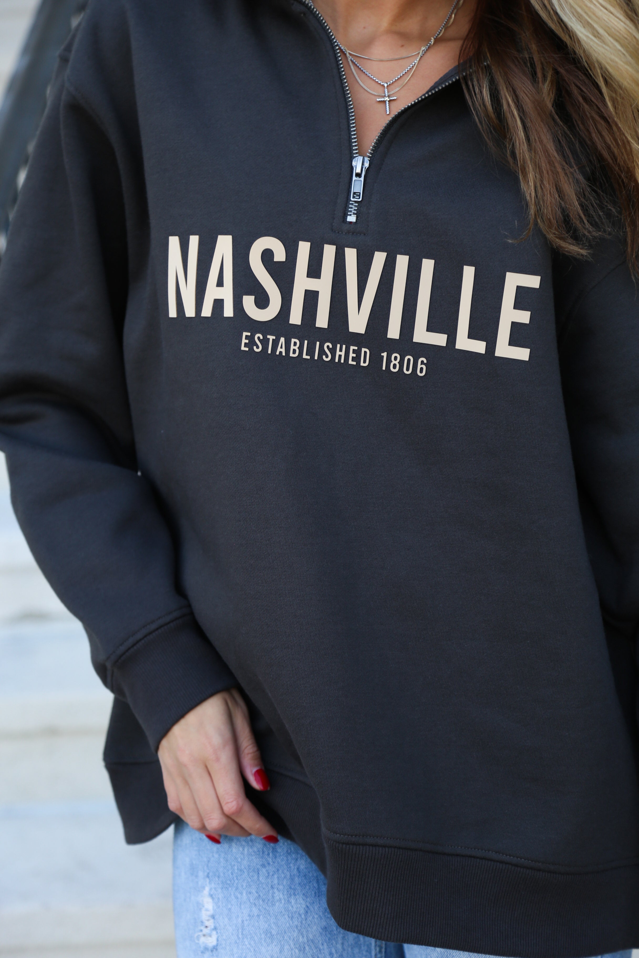 Nashville Quarter Zip [Faded Black]