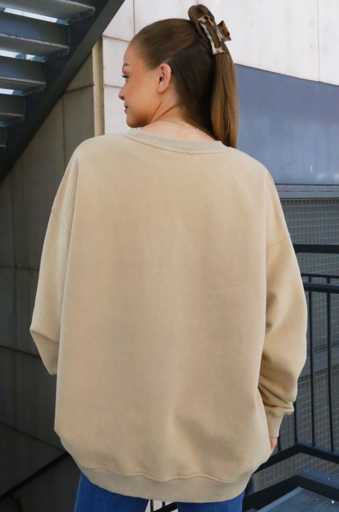 Chelsea Oversize Crew [Latte]