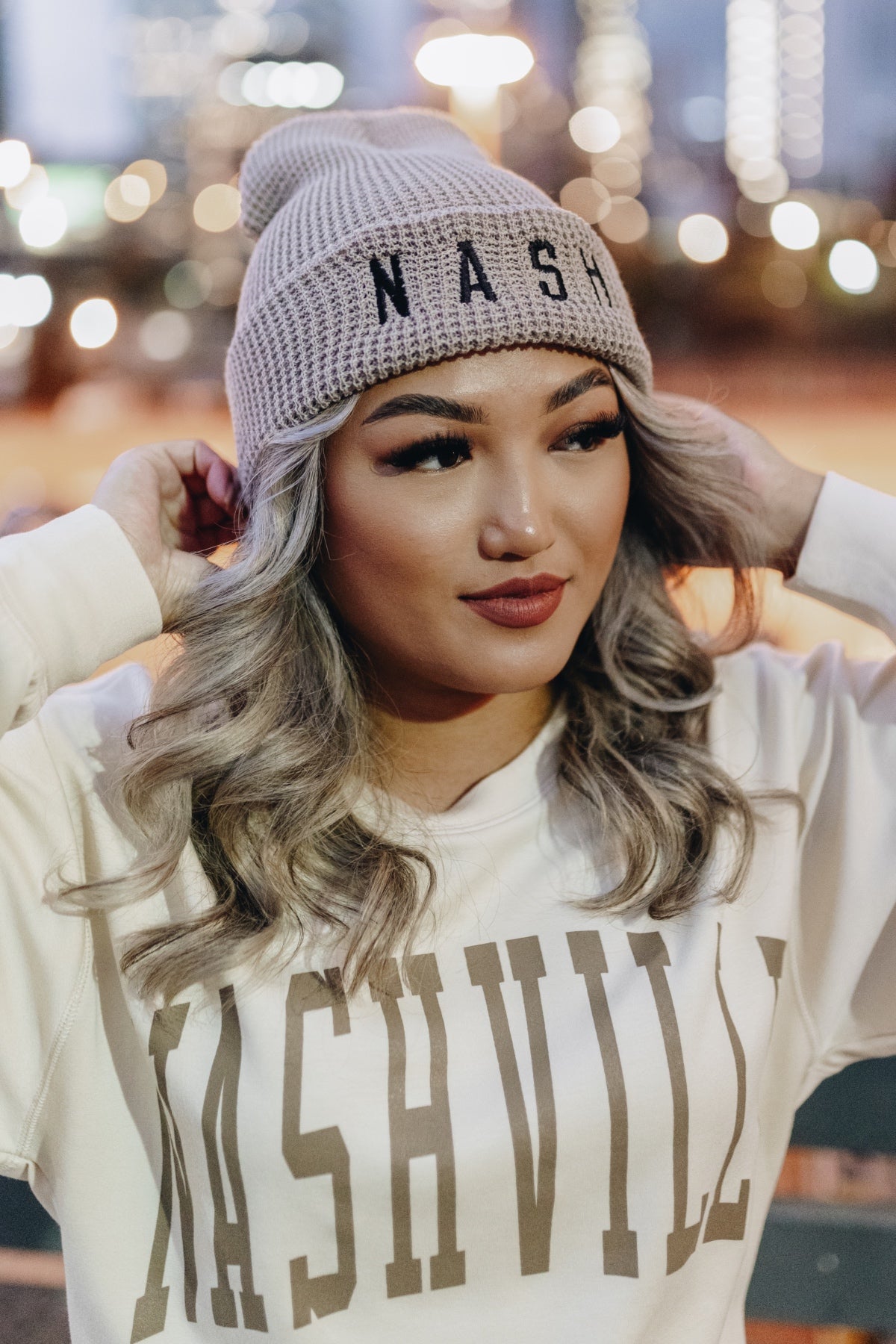 NASH Waffle Knit Beanie [Light Tan]