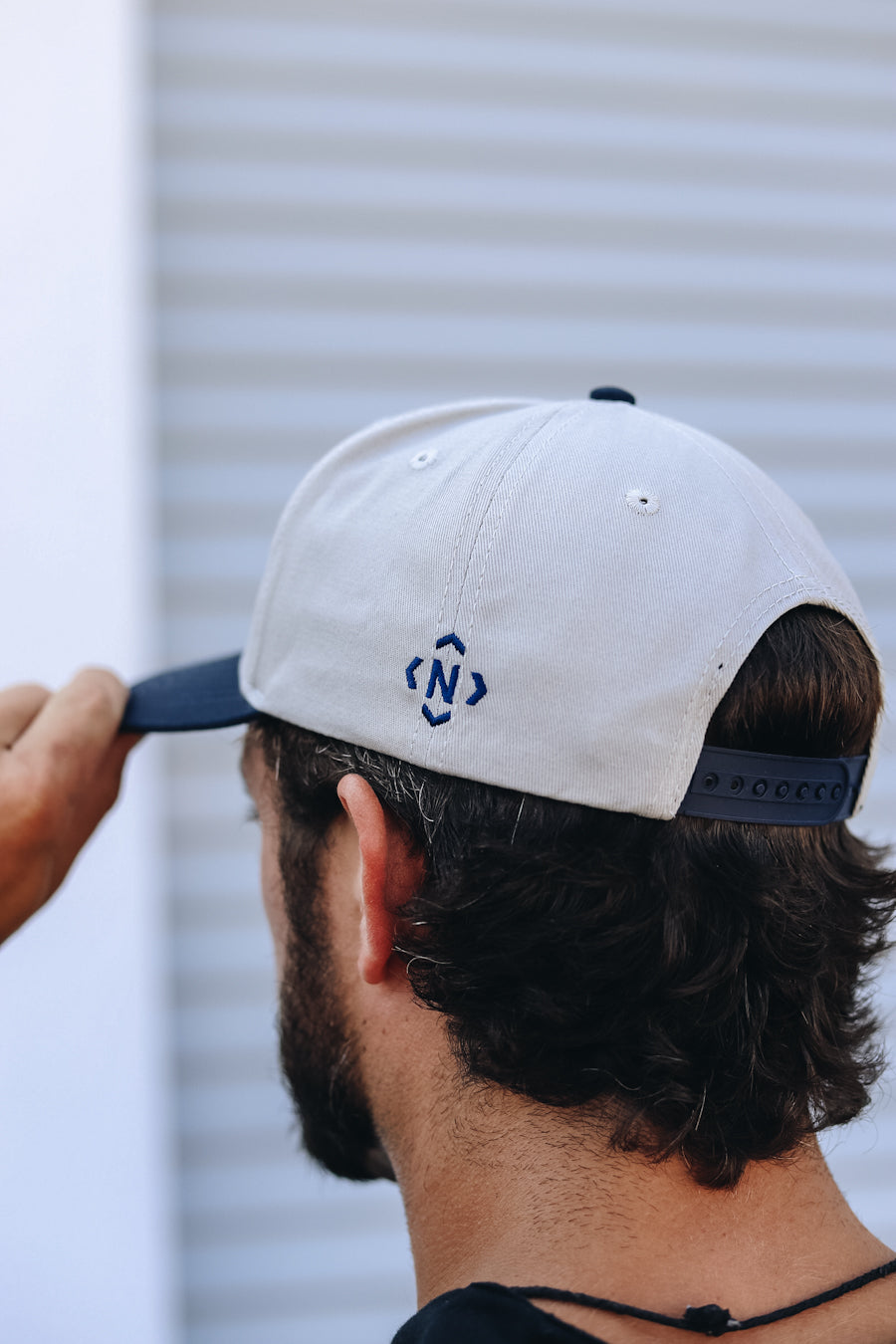 Two-Tone Iconic Snapback [Navy/Gray]