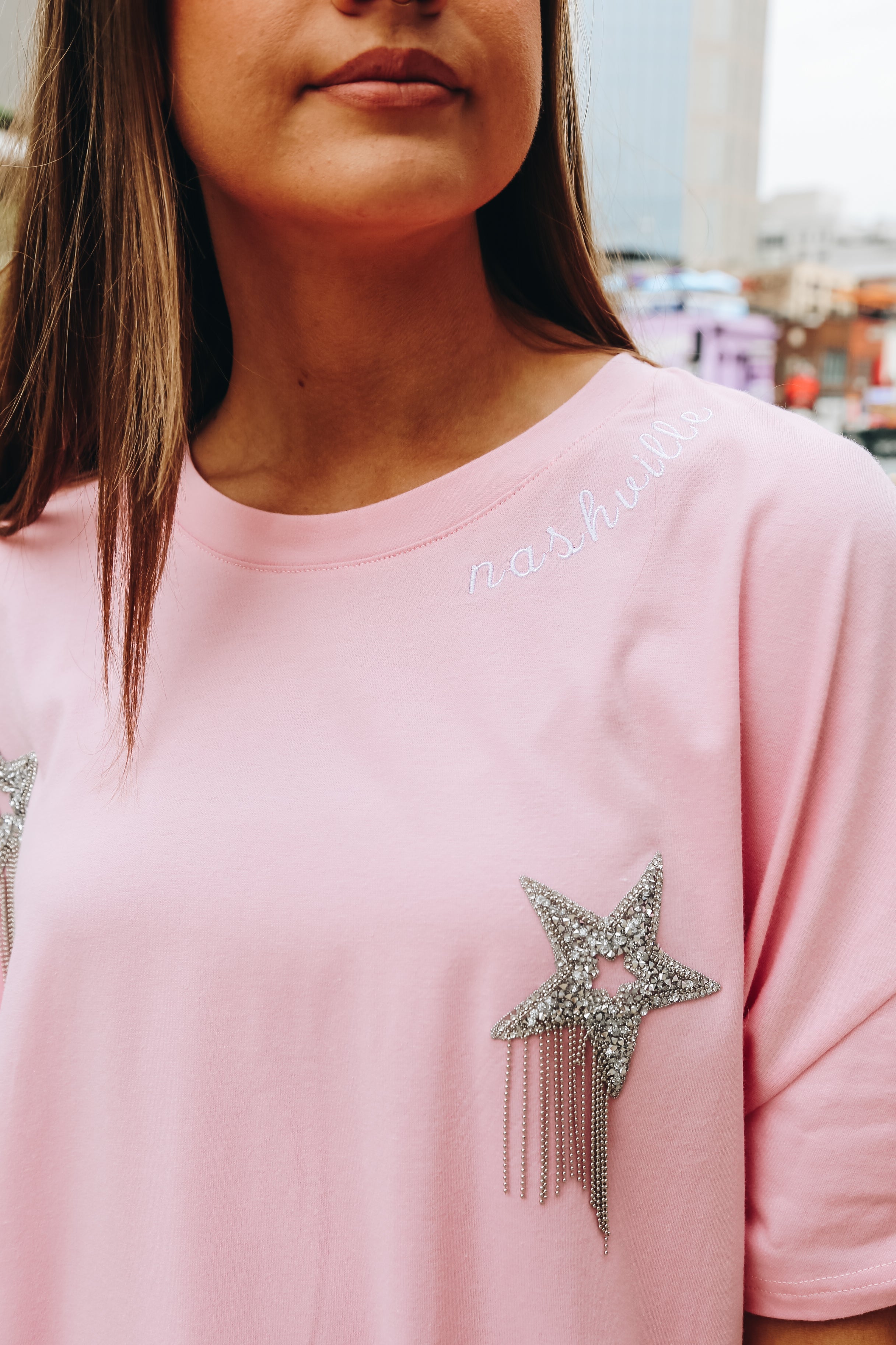 Star Struck Shirt Dress [Pink]