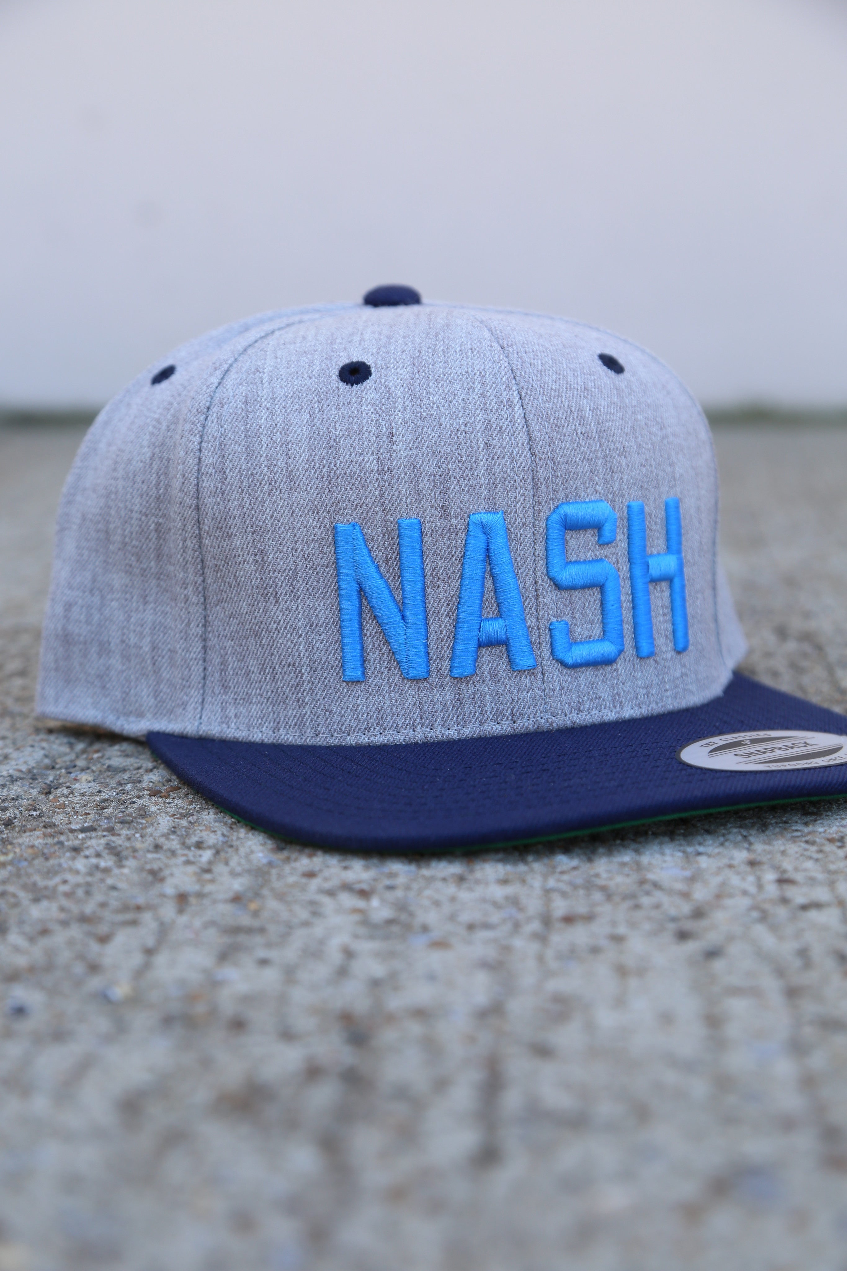 Heather/Navy/Blue NASH Classic Flat Bill