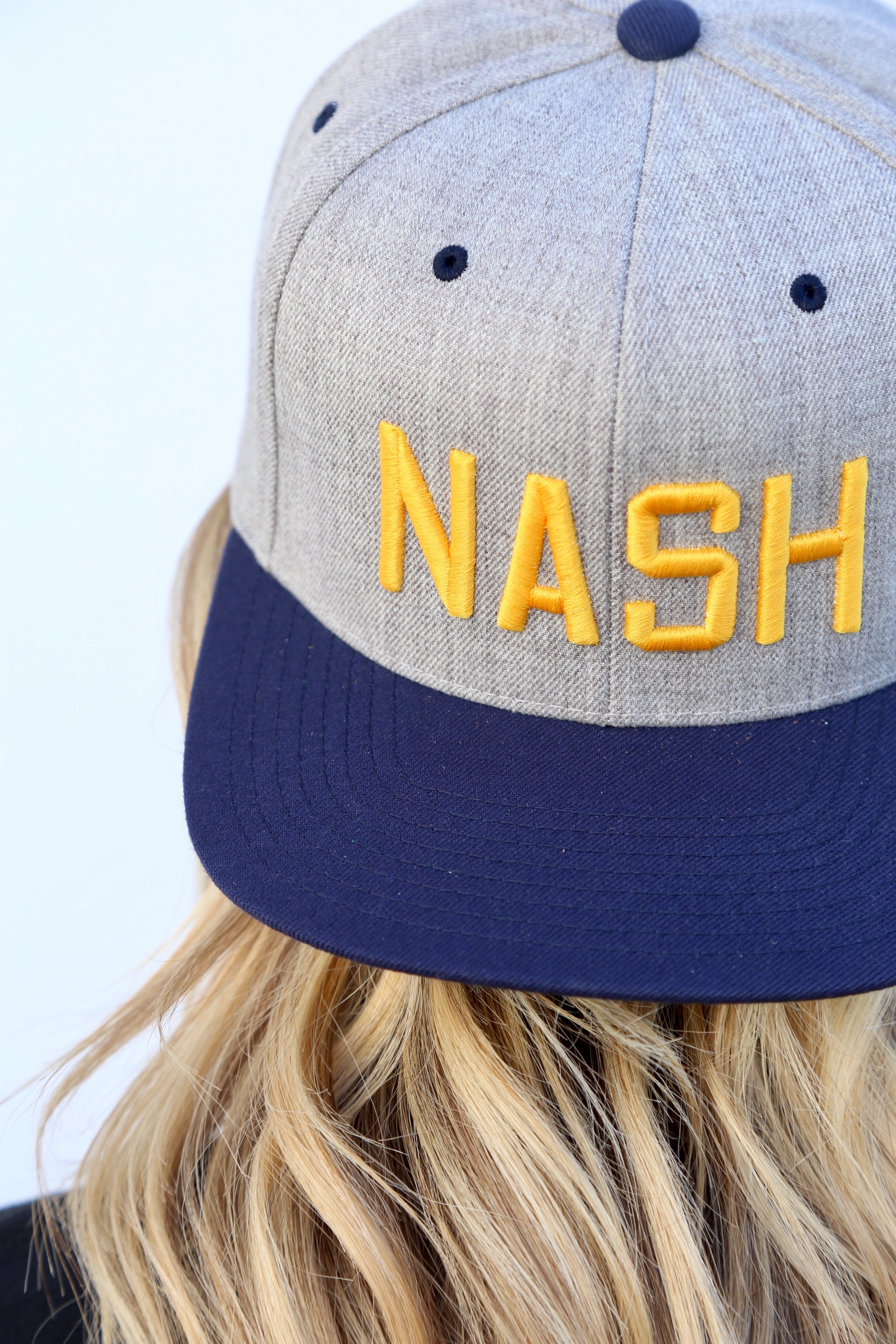 NASH Flat Bill [Heather/Navy/Gold]